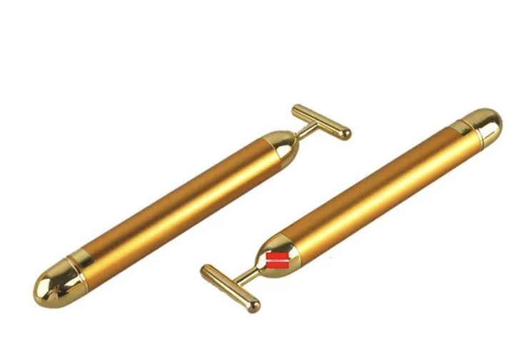 Energy Beauty Bar — masážní zařízení na obličej a krk (tvar T, zlaté provedení)